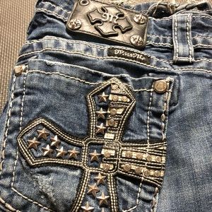 Miss Me American Flag Bootcut Jeans